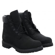  Timberland, Premium 6 Inch, Nubuk-/Velourleder-Schnürstiefel in schwarz für Herren