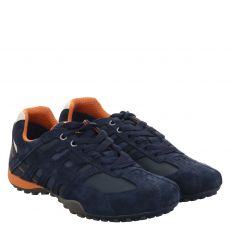  Geox, Snake, Veloursleder-Sneaker in blau für Herren