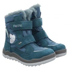  Imac Veloursleder-Winterstiefel in blau für Kinder