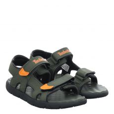  Timberland, Perkins Row Backstrap Sandal, Synthetik-Sandale in grün für Kinder