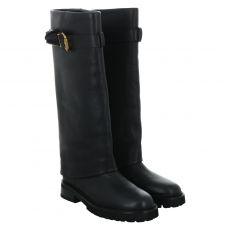  Fraipe hoher Glattleder-Stiefel in schwarz für Damen