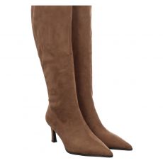  Luca Benini hoher Textil-Stiefel in braun für Damen
