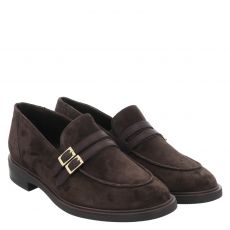  Paul Green, 0080-1174-020, klassischer Veloursleder-Slipper in braun für Damen