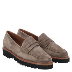  Paul Green, 0080-2694-110, klassischer Veloursleder-Slipper in beige für Damen