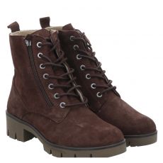  Comfort Lover, Molly 03 H, Veloursleder-Schnürstiefel in schwarz für Damen