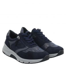  Comfort Lover, Jasmin 05 H, Veloursleder-Sneaker in blau für Damen