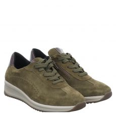  Comfort Lover, Amber 03 H, Veloursleder-Sneaker in grün für Damen