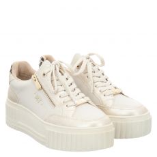  Marco Tozzi, Da.-schnürer, Synthetik-Sneaker in beige für Damen