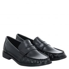  Marco Tozzi, Da.-slipper, Kunstleder-Mokassin in schwarz für Damen