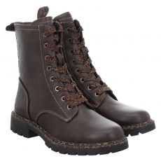  Tamaris, Da.-stiefel, Glattleder-Schnürstiefel in braun für Damen
