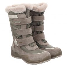  Primigi, Girl Winger Gtx Lana, Veloursleder-Winterstiefel in grau für Kinder