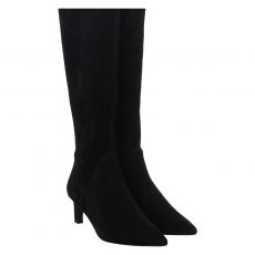  Peter Kaiser, Da.-stiefel, hoher Veloursleder-Stiefel in schwarz für Damen