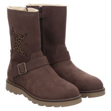  Schuhengel Veloursleder-Winterstiefel in braun für Kinder