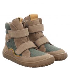  Froddo, Barefoot Tex Winter, Veloursleder-Winterstiefel in beige für Kinder