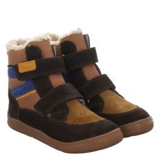  Richter, Barfuß, Veloursleder-Winterstiefel in braun für Kinder