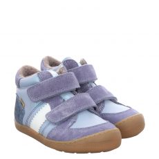  Koel, Barefoot Tex Shoe Velcro, Veloursleder-Lauflernschuh in blau für Kinder