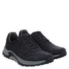  Rollingsoft, Blau, Veloursleder-Halbschuh in schwarz für Herren