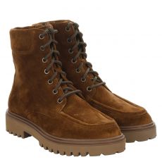  Sioux, Amandira 704 Wf, Veloursleder-Schnürstiefel in braun für Damen