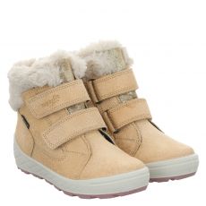  Superfit, Groovy 2.0, Veloursleder-Lauflernschuh in beige für Kinder