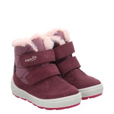  Superfit, Groovy 2.0, Veloursleder-Winterstiefel in bordeaux für Kinder