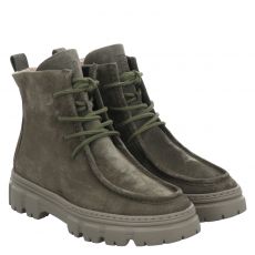 Paul Green, 0080-5499-045, Veloursleder-Schnürstiefel in grün für Damen