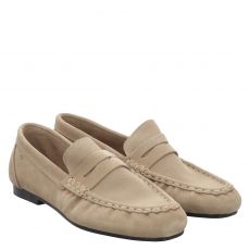  Tamaris, Da.-slipper, Veloursleder-Mokassin in beige für Damen
