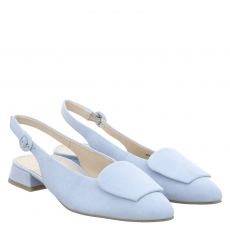  Paul Green, 0080-6090-099, Veloursleder-Pumps in blau für Damen
