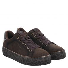  Tamaris, Da.-schnürer, Veloursleder-Sneaker in braun für Damen