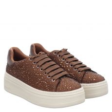  Tamaris, Da.-schnürer, Textil-Sneaker in braun für Damen