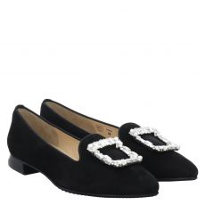  Brunate Veloursleder-Ballerina in schwarz für Damen