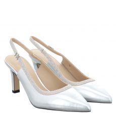  Peter Kaiser, Women Sling, Glattleder-Pumps in silber für Damen