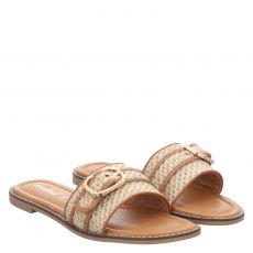  Soleil Textil-Pantolette in beige für Damen