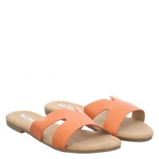  Nuvia, Rot, Synthetik-Pantolette in orange für Damen