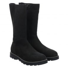  Schuhengel Veloursleder-Winterstiefel in schwarz für Kinder