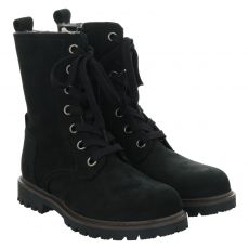  Sabalin Veloursleder-Winterstiefel in schwarz für Kinder