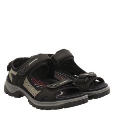  Ecco, Offroad, Nubukleder-Sandalette in schwarz für Damen