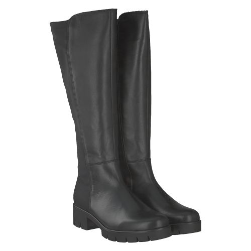 stiefel grau glattleder