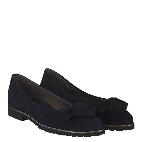 Paul Green 2550 Veloursleder-Ballerina in blau für Damen
