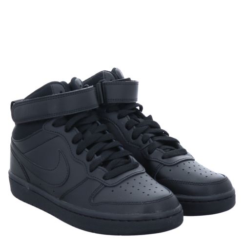 Nike Court Borough Mid 2 Glattleder Sneaker in schwarz fur Kinder