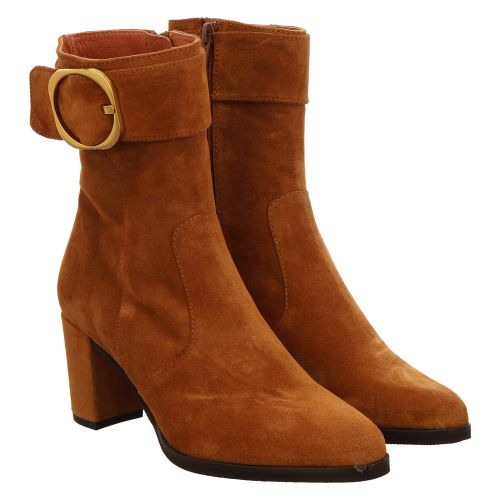 Pedro Miralles, Braun, Veloursleder-Chelsea in cognac für Damen