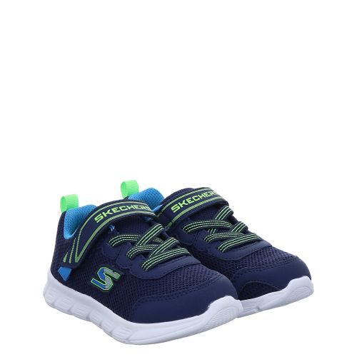 Skechers Comfy Flex Mini Trainers Textil Lauflernschuh in blau fur Kinder