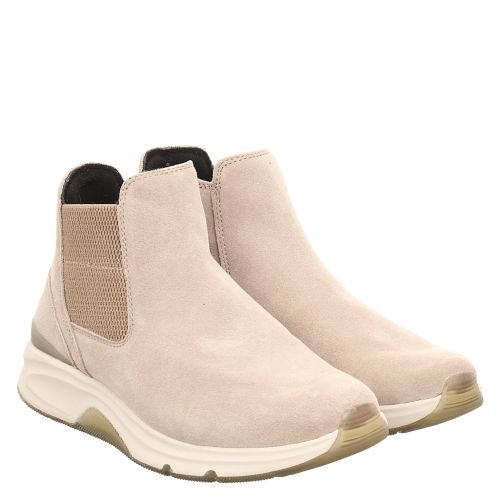 Gabor Rolling Soft Veloursleder Chelsea in beige fur Damen