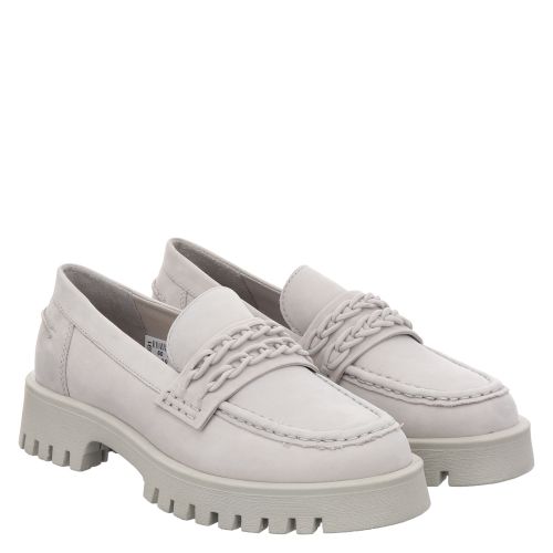 Marco Tozzi klassischer Veloursleder-Slipper in grau für Damen