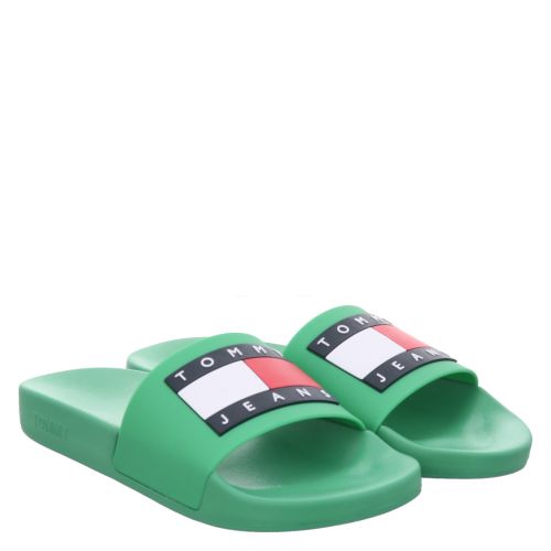TOMMY JEANS, SLIDE, GRÜN