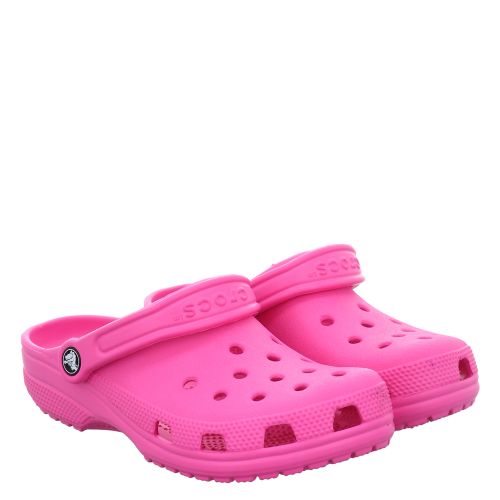 Crocs Classicclogjuice Gummi synth Pantolette in pink fur Damen