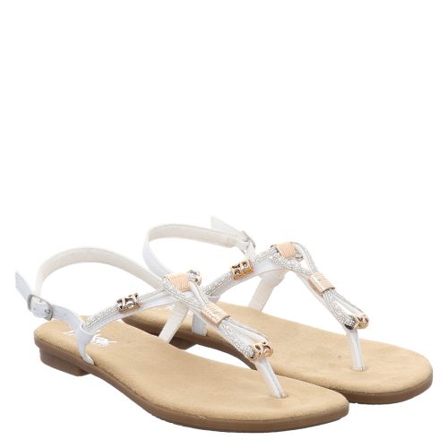flache sandalen weiß