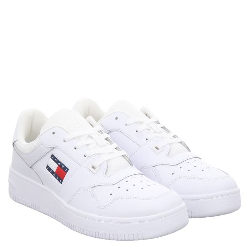 Tommy Hilfiger Tjm Retro Basket Ess Glattleder Sneaker in weiB fur Herren