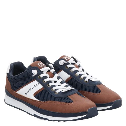 Bugatti Kunstleder-Sneaker in blau für Herren