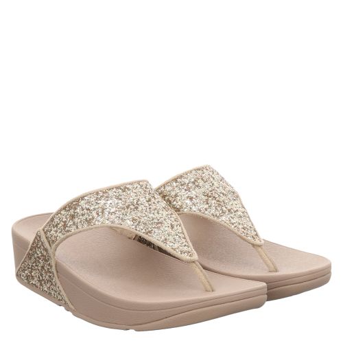 FITFLOP, LULU GLITTER TOE, BEIGE