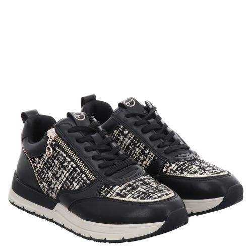 TAMARIS, WOMEN LACE-UP, SCHWARZ